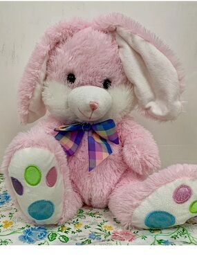 Goffa International KMart Pink Easter Rabbit Plush Stuffed Animal 15”